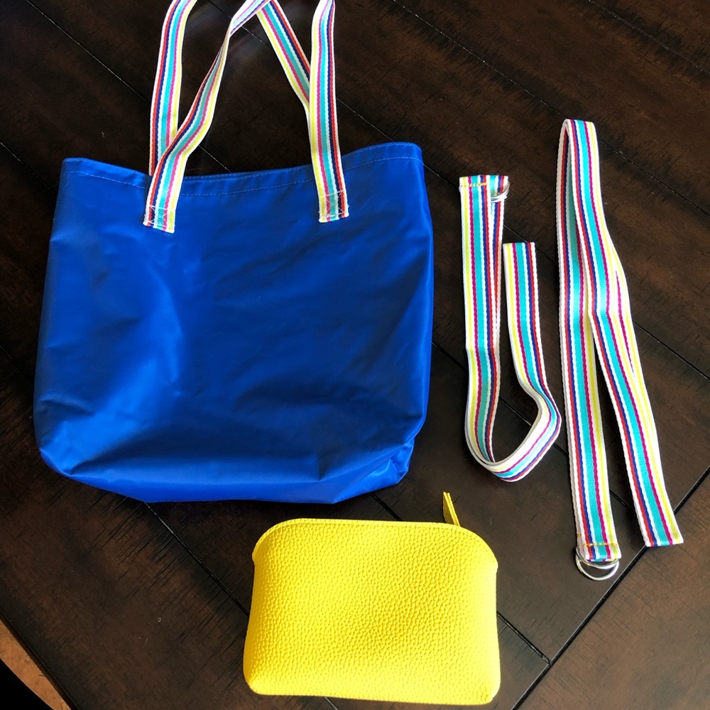 Nordstrom vinyl tote and mini fanny pack